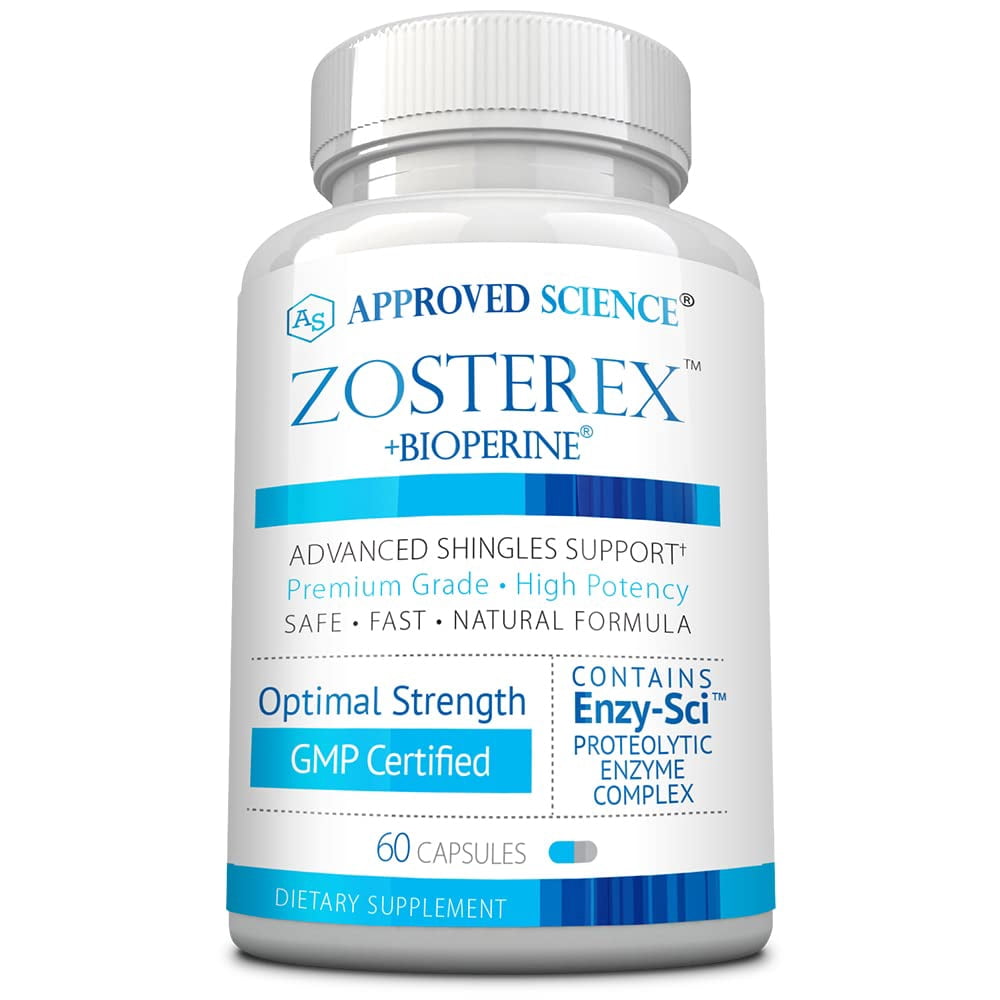 approved science glutathione bioperine Approved Science Zosterex - Immune Support - L-Lysine 1000 mg, Vitamin B  Blend, Mushroom Blend - 60 Capsules