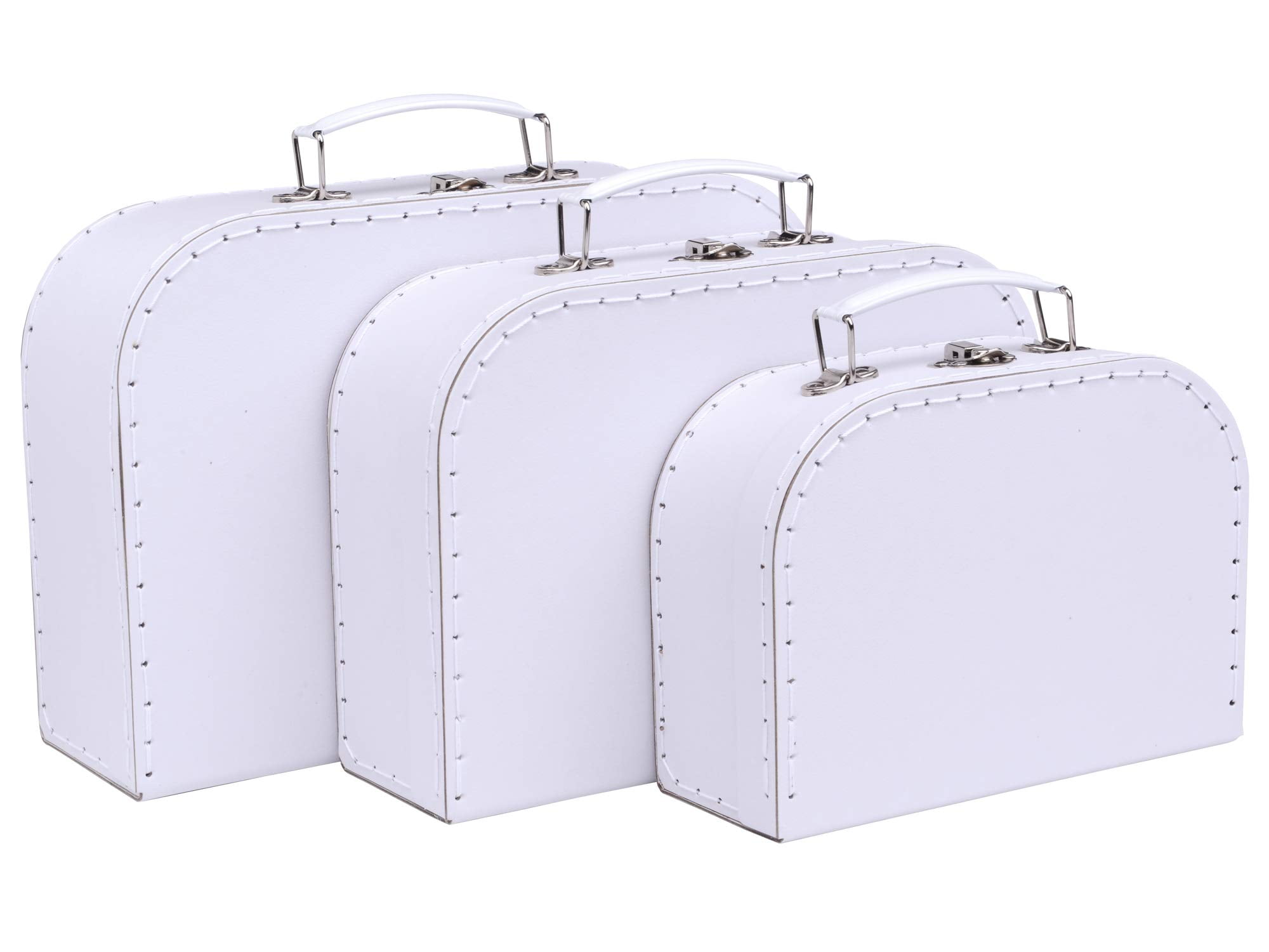 Jewelkeeper Paperboard Female Suitcases, Set of 3 Nesting Storage Gift  Boxes for Birthday
