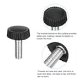 thumbnail image 4 of 15Pack M5x14mm Threaded Knurled Thumb Screws, Zinc Plated Carbon Steel Clamping Knobs Grip, Black, 4 of 5