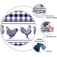 thumbnail image 3 of Blue Rooster Kitchen Curtains Short and Valance Set Buffalo Plaid Country Farm Dining Room Fabric Curtain Drapes Retro Cafe Curtains with Valance for Home Decor, 3 of 5