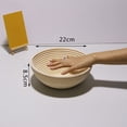 thumbnail image 4 of Matsuzay Cesta de mimbre de varios tamaños, redonda ovalada rústica para fermentación de pan, cesta de mimbre, cuenco para hornear, utensilio de Herramientas y accesorios para hornear 22 * 8.5 cm Matsuzay JJ19535-06B, 4 of 6