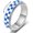 Silver, variant on Checkered Fidget Ring For Women - Blue Chessboard Design Band Rings  &   Stacking Spinner Rings, Stainless Steel Spinning Ring Anti-   for Adults