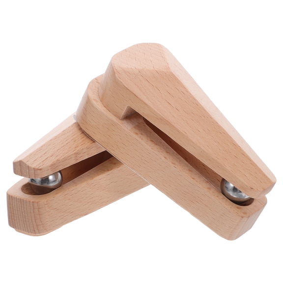 FOMIYES 2Pcs Versatile Wood Wall Hooks Clamp Tapestry Blanket Holders Rustic Khaki Home Use