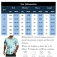 thumbnail image 2 of Domuza Hawaiian Shirt for Men Casual Short Sleeves Button Down Lapel Tee Shirts New Trendy Comfy Vacation Beach Tropical Blouses Fluorescent Green S, 2 of 3