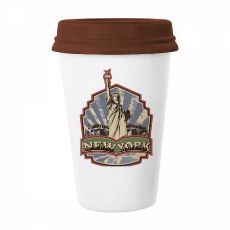 

Graffiti Street New York Landmark Pattern Mug Coffee Drinking Glass Pottery Cerac Cup Lid