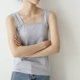thumbnail image 4 of AherBiu Tank Tops for Women 2024 Basic Loose Summer Square Neck Camisole Comfy Sleeveless Solid Color Tops, 4 of 7