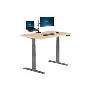 Vari ComfortEdge Electric Standing Stand Up Desk Ergonomic Work and Gaming Table 48x30” Light Wood