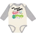 thumbnail image 3 of Inktastic My Great Aunt is out of This World Boys or Girls Long Sleeve Baby Bodysuit, 3 of 5