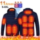 thumbnail image 2 of Chaqueta térmica de 11 zonas para invierno, eléctrica, para hombre y mujer, con calefacción por USB, chaleco térmico para moto, tallas S a 8XL, 2 of 5