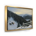 thumbnail image 3 of Designart 'View On Snowy Mountain Tops At Evening Glow' Traditional Framed Canvas Wall Art Print, 3 of 5