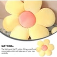 thumbnail image 3 of Almohada de flores, cojín de asiento en forma de flor, linda almohada de margarita para decoración de niñas, piso fluido (pétalos amarillos, 35 cm), 3 of 5