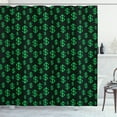 thumbnail image 1 of Ambesonne Money Shower Curtain, Pixel Art Dollar Pattern, 69"Wx84"L, Dark Green Lime Green, 1 of 3