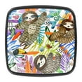 thumbnail image 1 of 4 Pcs Square Cabinet Handle Cupboard Knob Drawer Pulls Handle Tropical Sloth Toucan Leaf Drawer Knobs with Screws Furniture Decoration, 1 of 7