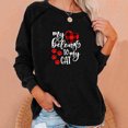 thumbnail image 1 of Qiopertar Valentine's Day Imprimé pour Femmes Mode Décontractée Col Rond Manches Longues Pull Chandail en Molleton Haut Chemisier Liquidation Livraison Gratuite à Moins de 5$ jusqu'à 90 % de Réduction, 1 of 5