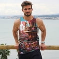 thumbnail image 6 of Logiee fairy-tale-world-with-delicious-candy Print Men's Workout Tank Top,Quick Dry Workout Tank Top,Gym Muscle Tee,Fitness Bodybuilding Sleeveless T Shirt-XX-Large, 6 of 7