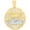 Yellow Gold/Silver, variant on Floreo 10k Yellow Gold Round Last Supper Charm Religious Pendant