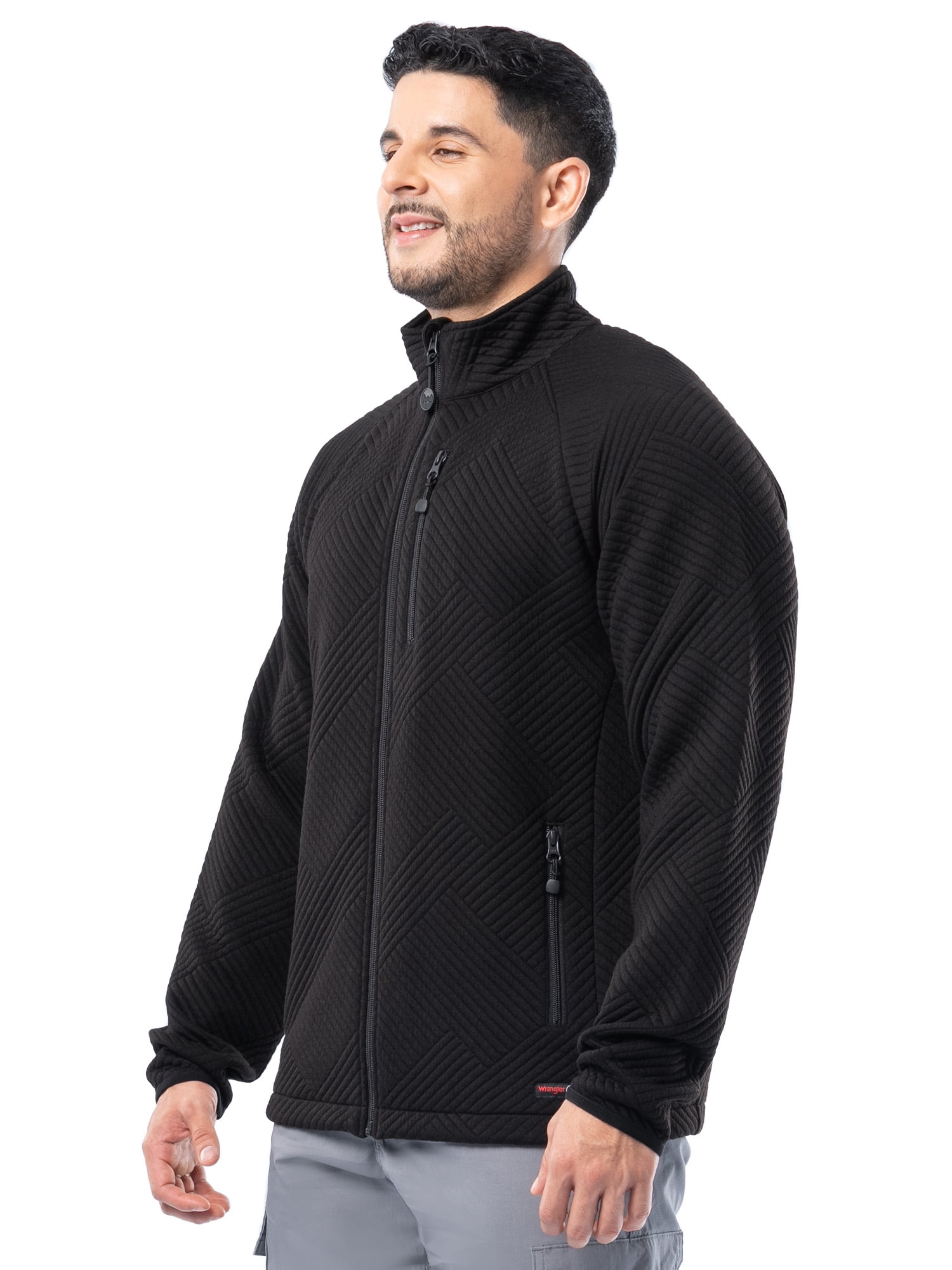 Wrangler ATG Men's Performance Long Sleeve Full-zip Cable Trailblazing Sweater Jacket, Size S-2XL