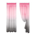 thumbnail image 3 of FEOLGEHLY 2 Pack Bedroom Curtains 96 inch Length Two-Tone Gradient Sheer Curtain, Polyester Rod Pocket Drapes Window Shades for Living Room Bedroom Decor, 1 Panel(52x96"), 3 of 6