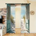 thumbnail image 5 of WNOOHIY Summer Beach Ocean View Light-filtering Curtains for Living Room Bedroom Home Decoration, Set of 2 Panels, 5 of 8