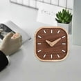 thumbnail image 4 of tamizeot Decorative Table Clock Simple Wooden Square Chic Mantels Shelf Modern Home Decor Desk Clock Sturdy And Durable To ., 4 of 6