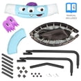 thumbnail image 4 of Pure Fun 36-inch Monster Plush Jumper Kids Trampoline with Handrail, Includes Pillow and Slippers, 75lb Weight Limit, 4 of 11