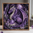 thumbnail image 2 of Halloween Dragon Punch Needle Kit, Fantasy Animal Rug Hooking DIY Craft Set for Adults, Hand‑Made Art Project for Home Interior Decor, Creative Holiday Hobby Gift，8x8Inch, 2 of 2