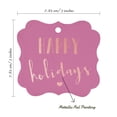thumbnail image 7 of Inkdotpot Pack Of 50 Real Rose Gold Foil Bracket Shape Paper Tags Happy Holiday Favor Hang Tags, 7 of 7