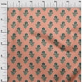 thumbnail image 2 of oneOone Viscose Jersey Fabric Leaves & Floral Block Print Sewing Fabric BTY 60 Inch Wide, 2 of 4