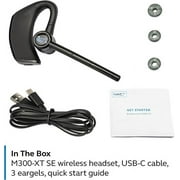BlueParrott M300-XT SE Wireless Bluetooth Mono Headset with 96% Noise Cancellation Microphone & Lightweight Design, Black