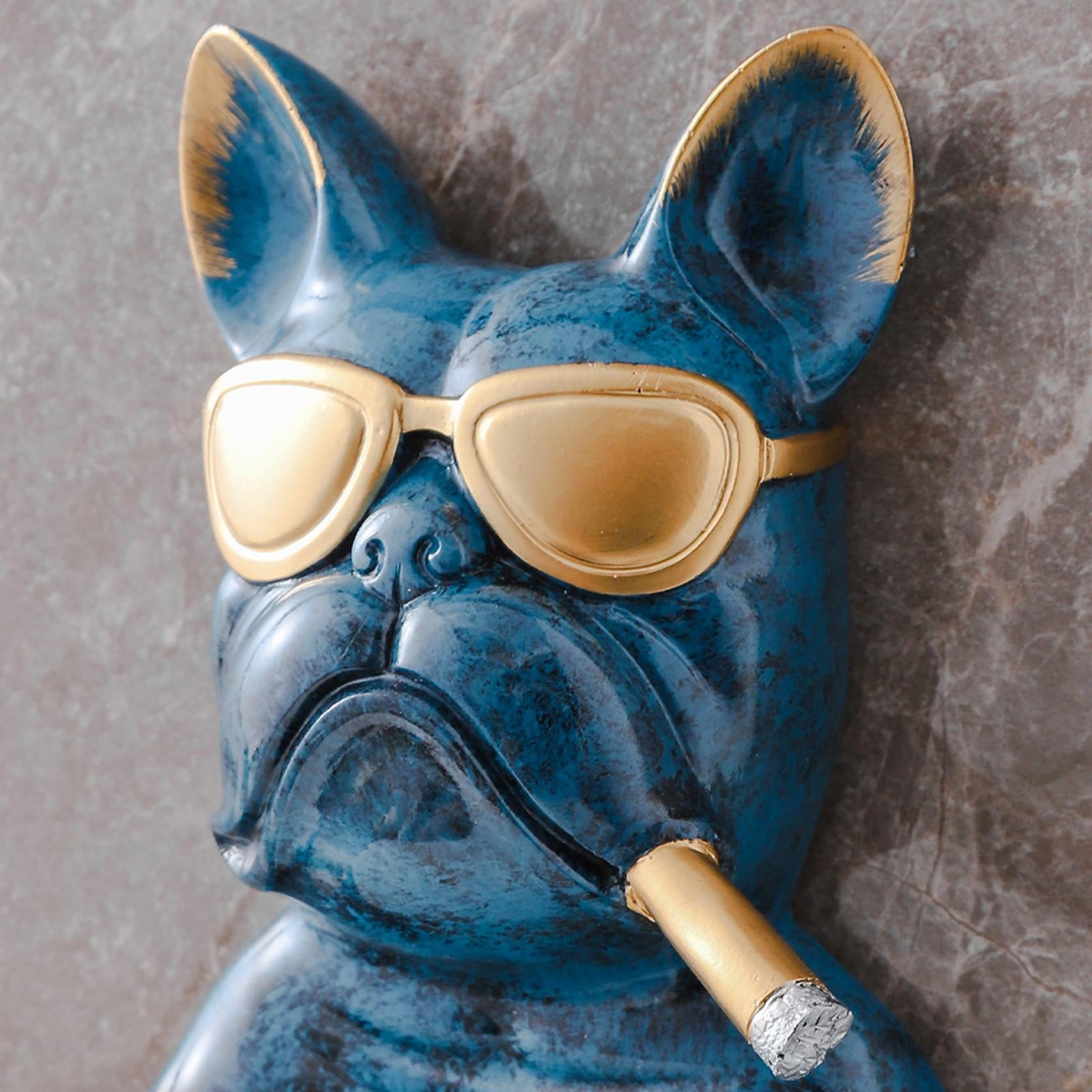 Creative Holder Paper Towel Holder Dog Sculpture, for Bathroom - Blue