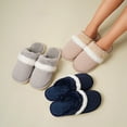 thumbnail image 6 of Women's and Men's Fuzzy Cozy House Slippers with Soft Faux Fur Lining, 6 of 9