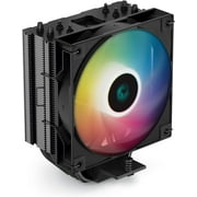DeepCool GAMMAXX AG400 BK ARGB CPU Air Cooler All-Black 5V-3Pin Sync 220w TDP 6mm x 4 Copper Heat Pipes with 120mm Fan PWM 2000RPM 75.89CFM for Intel LGA 1700/1200/1151/1150/1155 AMD AM5/AM4
