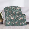 thumbnail image 3 of Rateoe Hedgehogs and Flowers Pattern Flannel Throw Blanket, Ultra-soft Blanket for Bed, Couch, Car, Hypoallergenic Anti-pilling blanket-80"x60"(Horizontal), 3 of 6