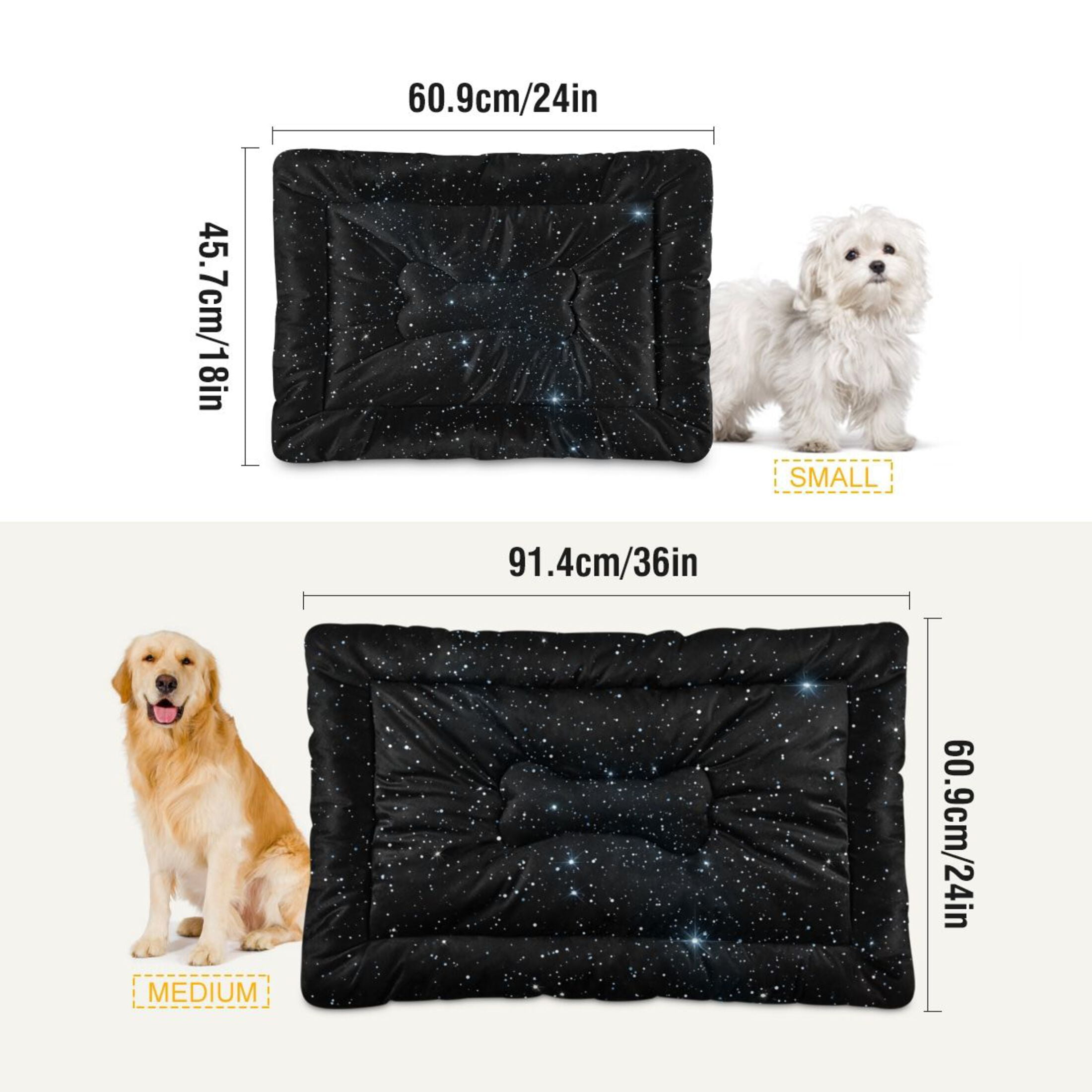 Cozy Mat Pet Bed Indoor Outdoor Warm Soft For Cat Dog Puppy(S/M) Twinkling Stars