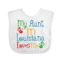 Inktastic My Aunt in Louisiana Loves Me Boys or Girls Baby Bib