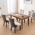 thumbnail image 5 of Beige Velvet Dining Chairs | High Back Support for Dining Experience | Density Foam and Steel Spring Cushion | Sturdy Solid Wood Frame, 5 of 7