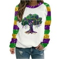 thumbnail image 6 of Felirenzacia Women's Carnival Raglan Shirt, Mardi Gras Casual Loose Pullover Hoodie, Warm Fleece Sweatshirt, Party Tops, S-3XL, 6 of 6