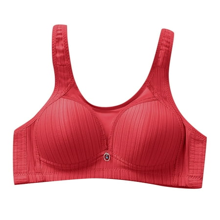 Ramiter Lingerie for Women Plus Size Women s Microfiber Lace Underwire Plunge Bra 42 Red