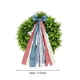 thumbnail image 3 of Amzcrzy Heurtoir de Porte Couronne en Peuplier Jaune avec Nœud Guirlandes Rouges/blanches/bleues Déco Maison, 3 of 4