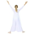 thumbnail image 4 of Danzcue Combinaison à Manches Longues pour Filles, Blanc, 6x-7, 4 of 4