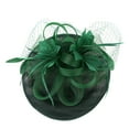 thumbnail image 2 of GTEYOIJN Green Lace Headscarf Women's Elegant Hat Strap Flower Party Hat Hair Clip Headband Accessory, 2 of 4