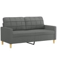 thumbnail image 7 of vidaXL 3 Piece Sofa Set with Cushions Dark Gray Fabric, 7 of 7