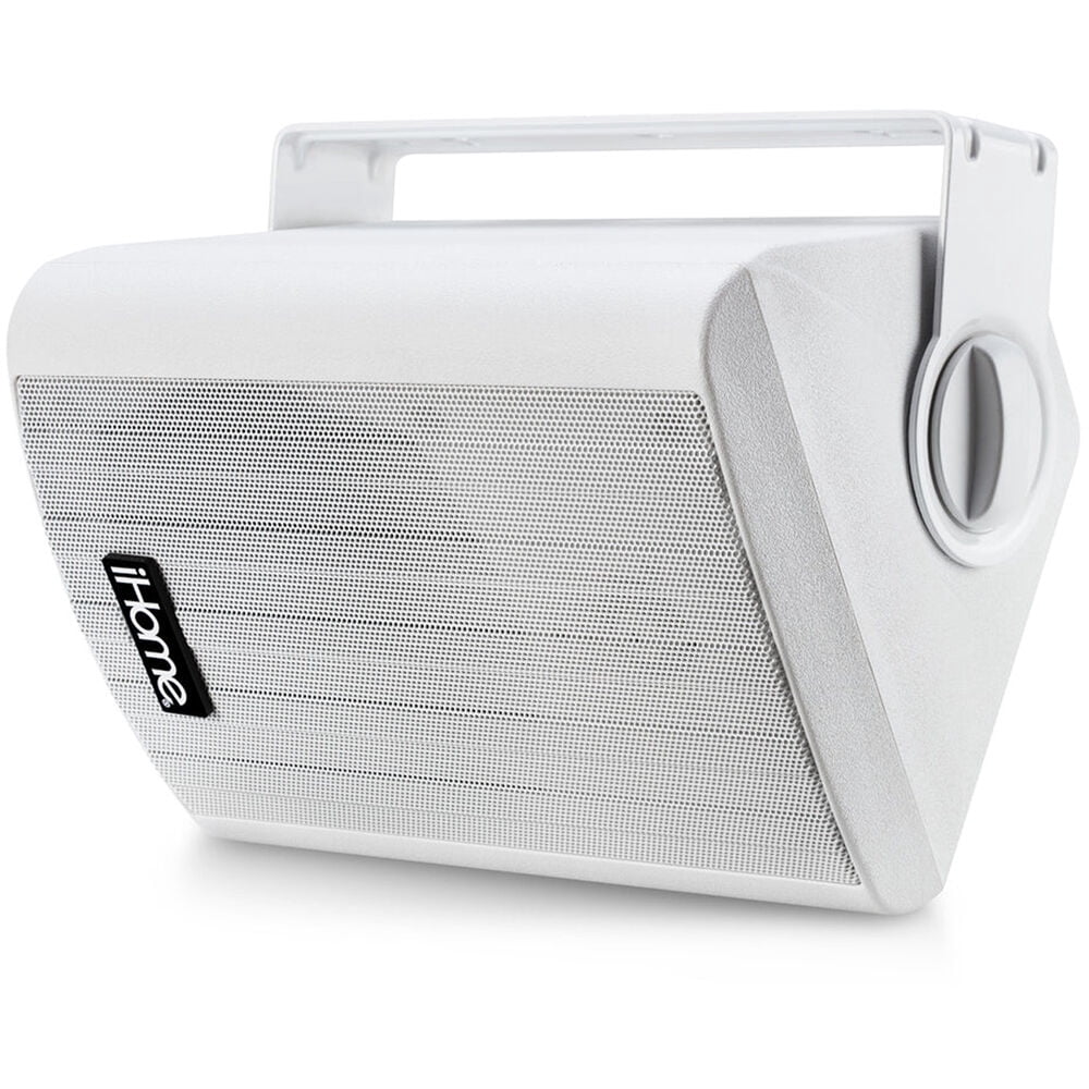 iHome IHSI-W400BT-PR-WHT Weatherproof Bluetooth 100Watt Pair of Speakers, White