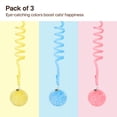 thumbnail image 4 of Hanging Cat toys,Hanging Fluffy Cat Catnip Ball Toys 3 Pcs with Bell, Interactive Cat Teaser Retractable Toys Indoor Kitten Play Chase Exercise Physical Stimulation,Yellow, 4 of 8