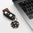 thumbnail image 6 of Naloa Hibiscus Rose Print Round Keychain Keychain Key Ring, Key Tag, Key Chain Bulk for Gift Accessories (Round), 6 of 7