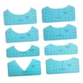 thumbnail image 3 of jifeng 8 Pieces T Shirt Ruler Guide Alignment Tool Making Tools Calibration Ruler Front Blue, 3 of 9