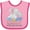Pink and Fuchsia, variant on Inktastic My Safta Loves Me to the Moon and Back Elephant Family Boys or Girls Baby Bib
