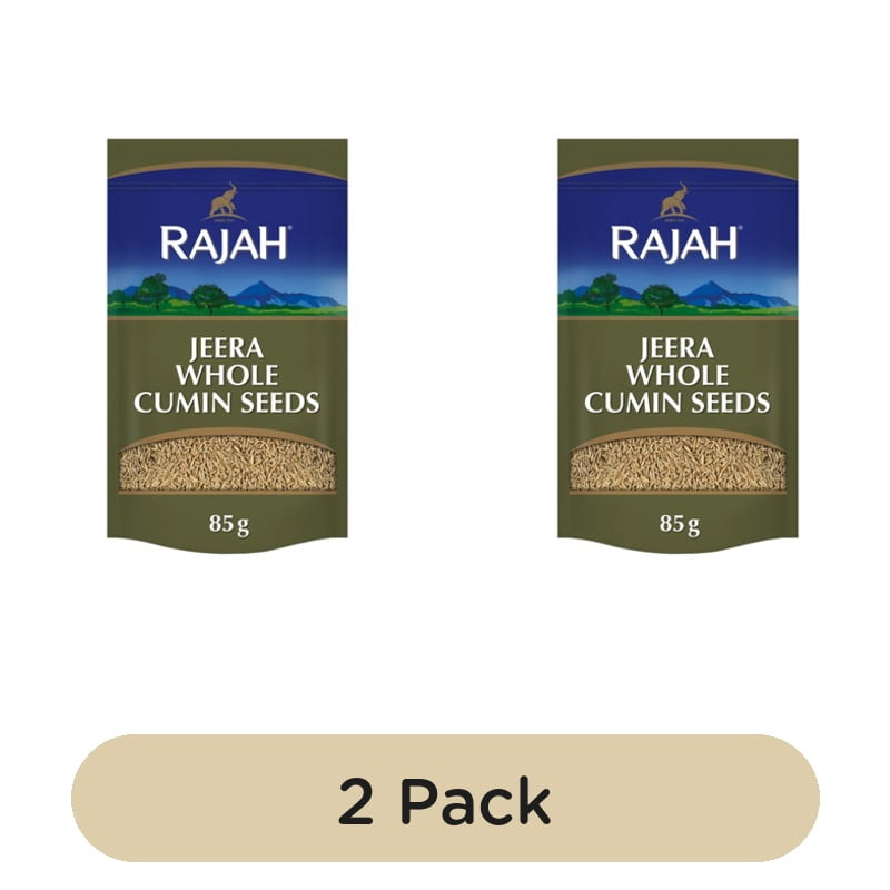 Rajah Spices Whole Cumin Jeera Seeds 85g, British Import (Pack of 2)