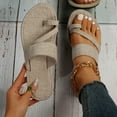 thumbnail image 6 of ZHELIYO Women's sandals Sports And Leisure Women's Flip Flops With Toe Covers Beige 9, 6 of 9
