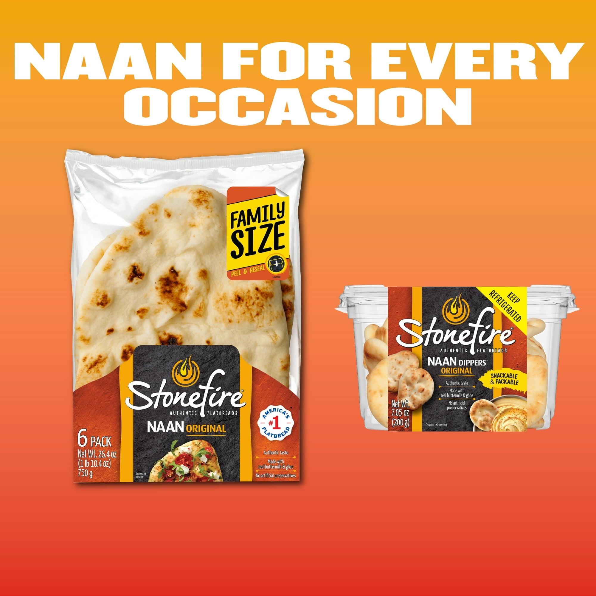 Stonefire® Original Naan Bread, 24.6 oz, 6 Count